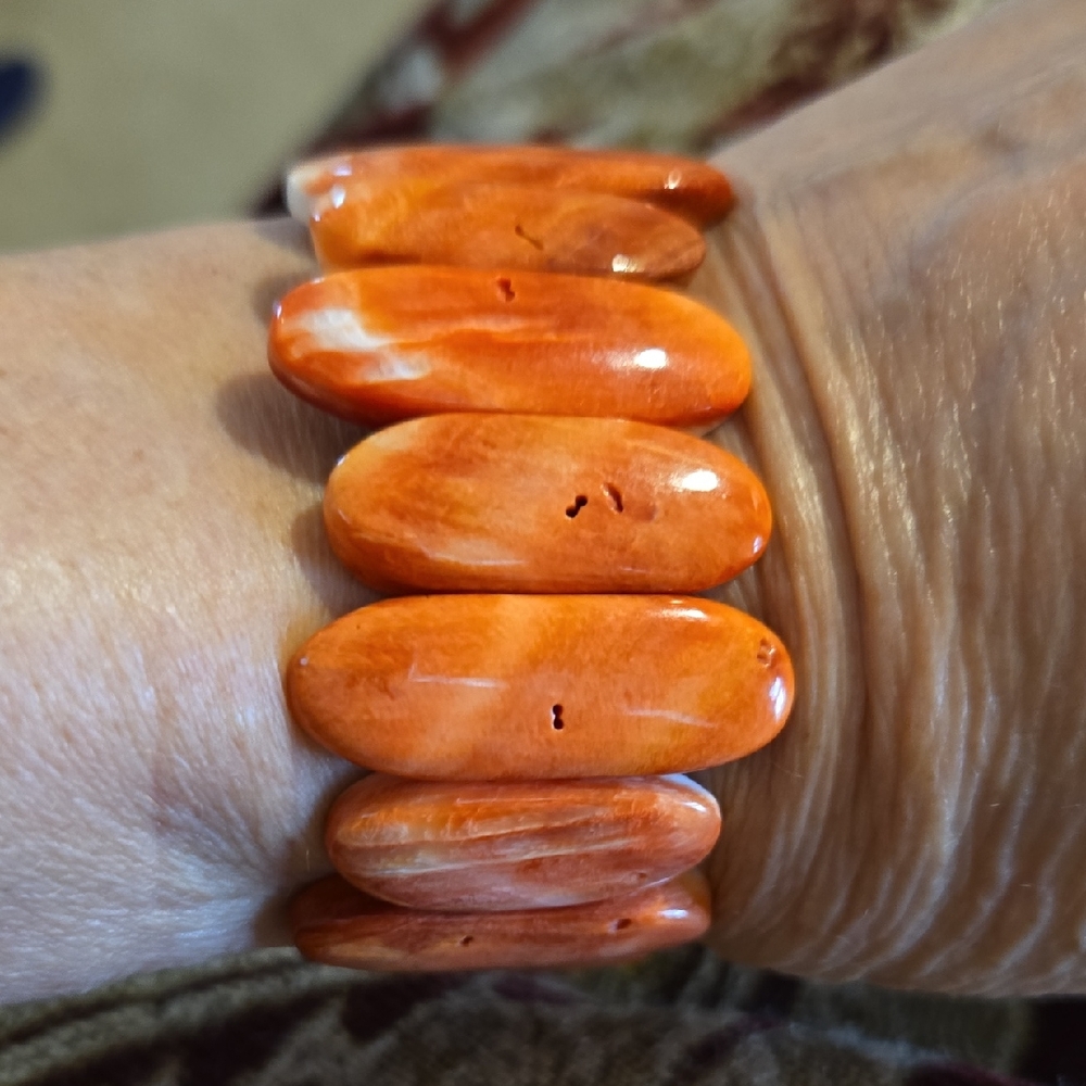 Elegant Orange Spiney Bracelet